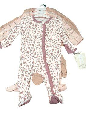 Cloud Island 3 Pack Sleeper One Piece 0-3M 2-Way Zippers New